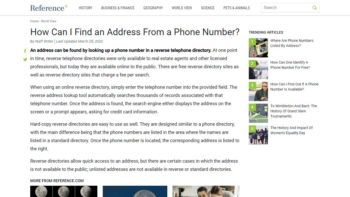How Can I Find an Address From a Phone Number? - Reference.com
